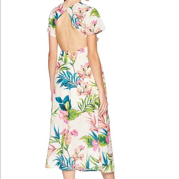 Billabong Hawaiian Print Dress Sz Small Midi Dress - Picture 8 of 8